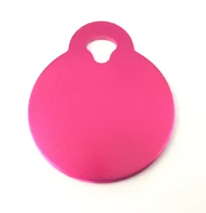 Small Pink Circle ID Tag